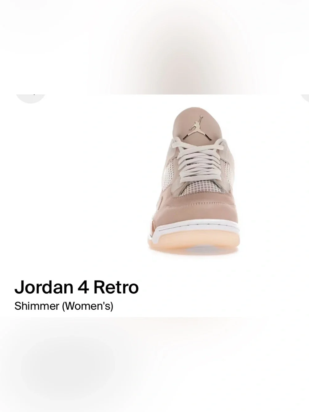 Jordan - Retro 4 (Shimmer) — USED ONCE